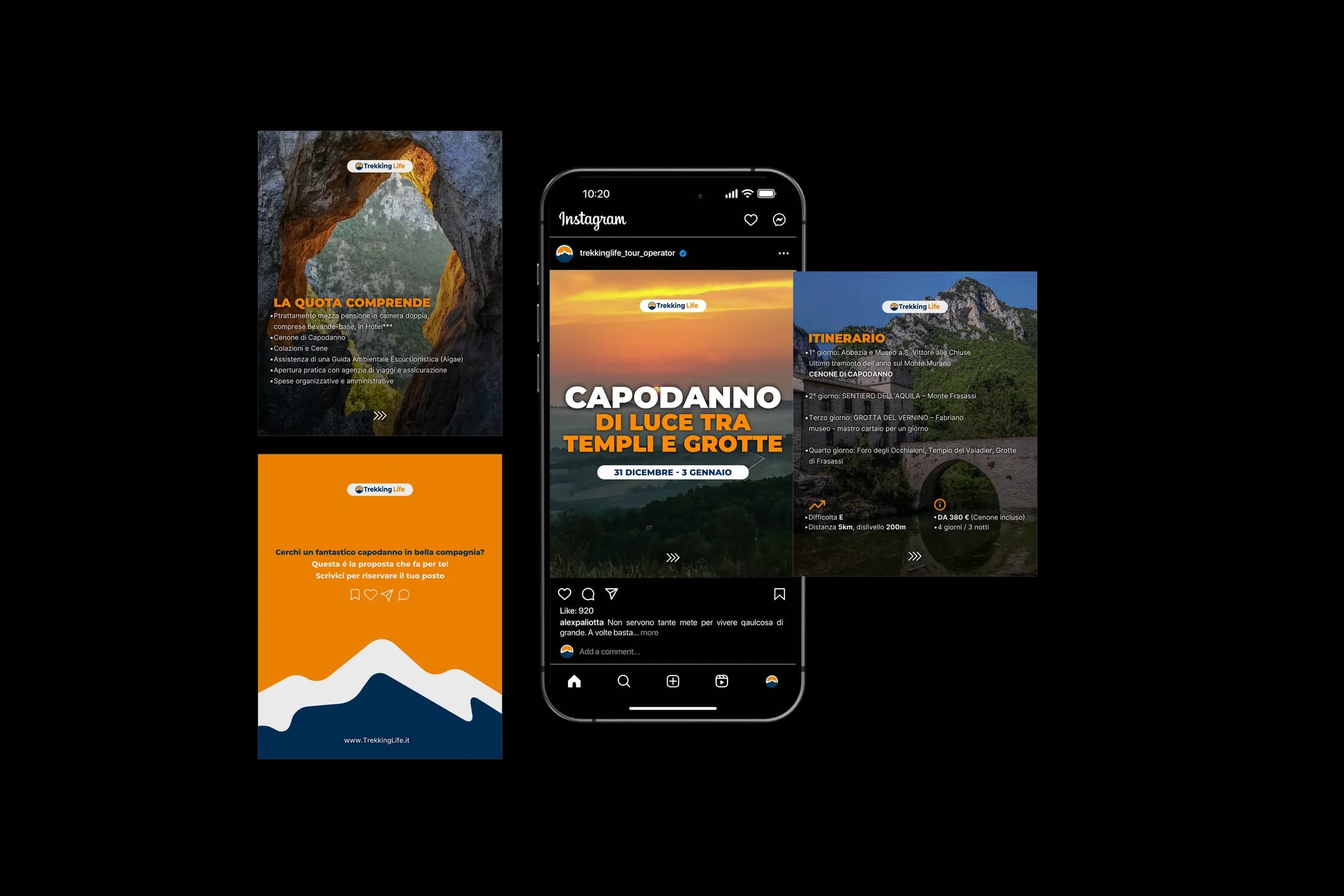 Trekking Life social media mockup